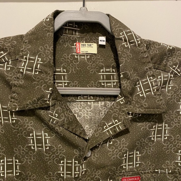🤡BOGO🤡 LEVI’S Red Label 100% Cotton Button Up Surf Shirt - Mens M - Picture 3 of 8